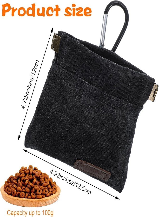 Ahltoiex Puppy Training Treat Pouch Dog Treat Pouch Treat Pouches for Pet Training Black Pocket Sized Pet Training Pouch Portable Puppy Dog Training Treat Bag Self Closing Pet Feed Reward (Black) - Image 2